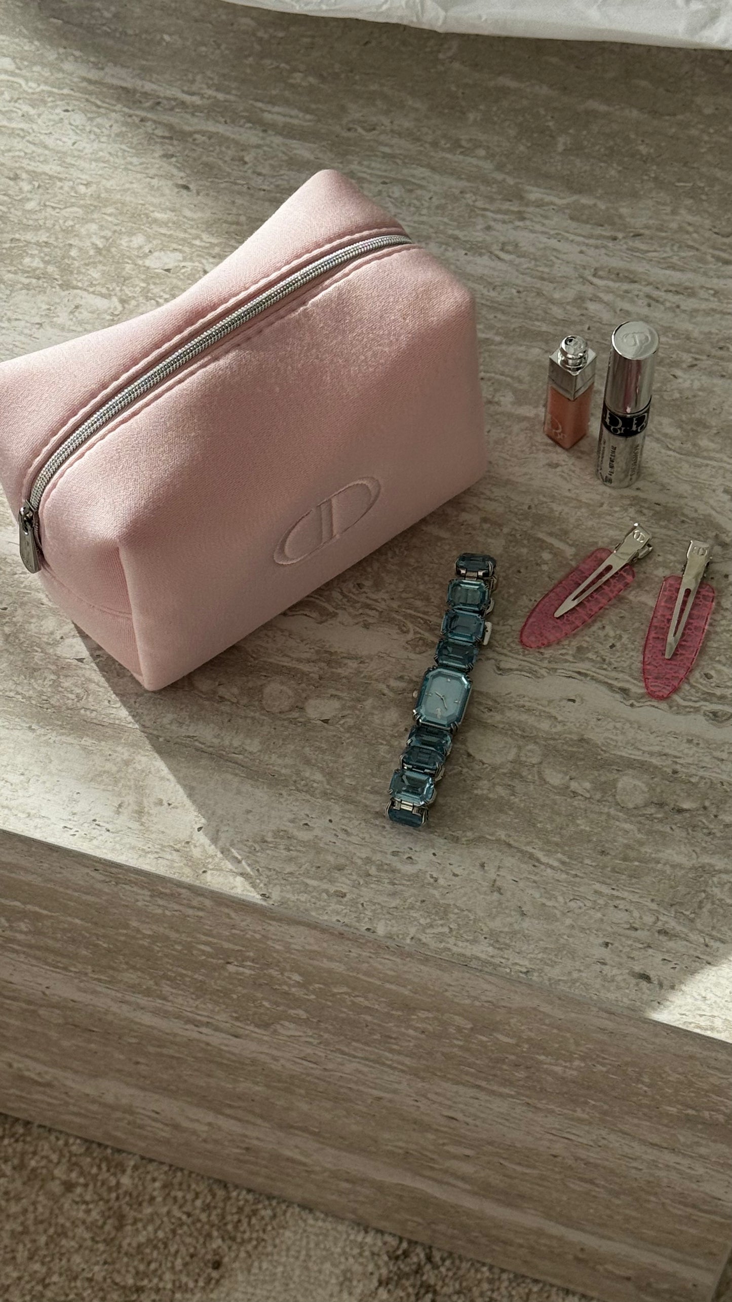 Dior Babypink Makeup Bag